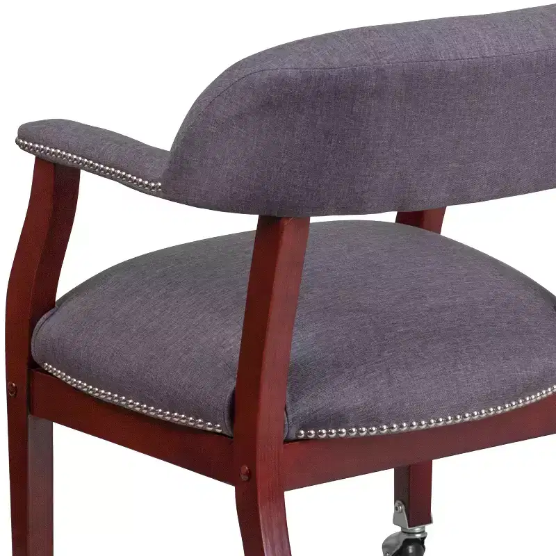 Emma and Oliver Conference Chair with Accent Nail Trim and Casters