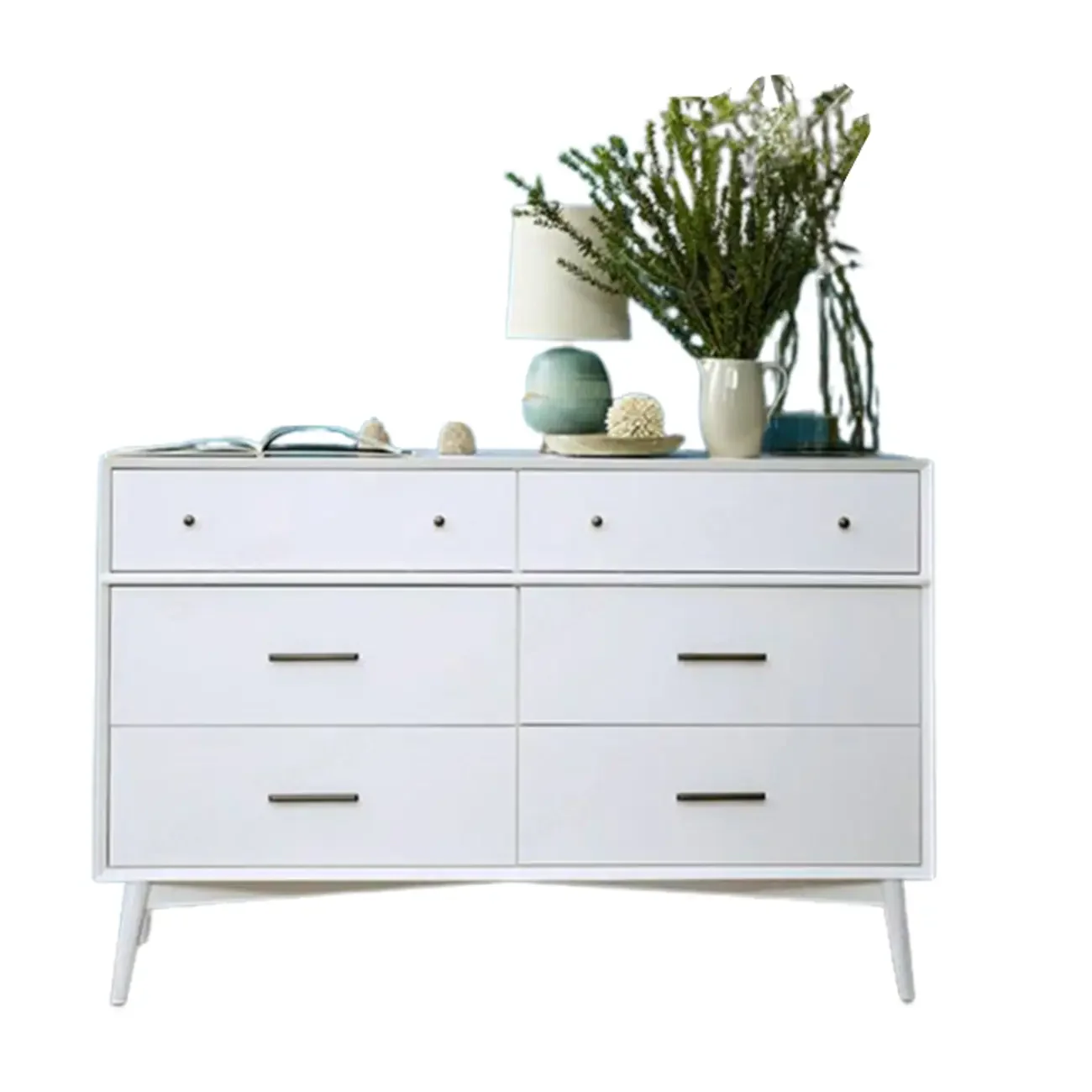 Industrial Wooden Dresser with 6-Drawers