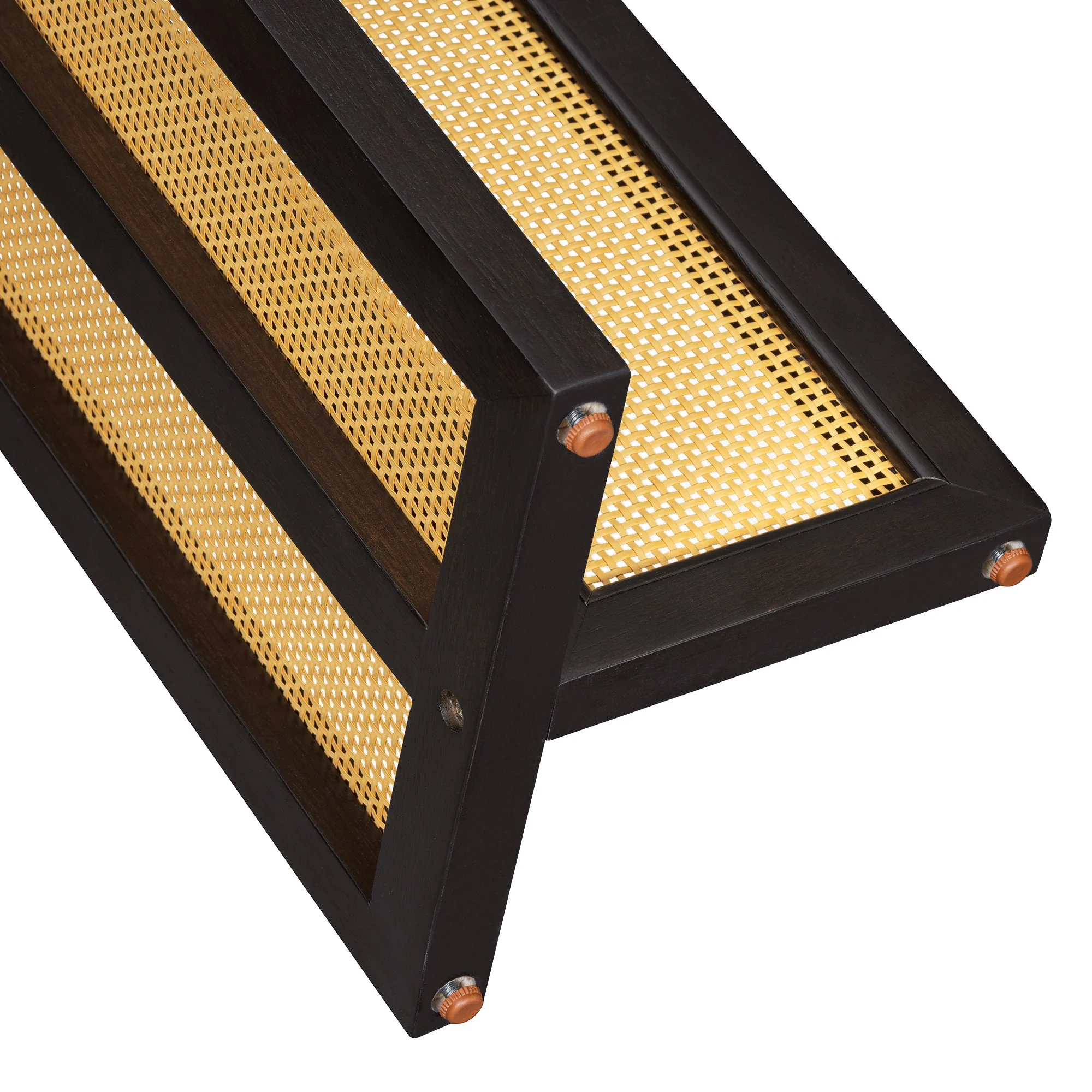 Walker Edison | Farmhouse Rattan Console Table Entryway Table