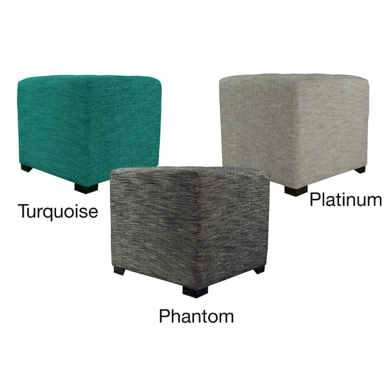 MJL Furniture Lucky Square Button Tufted Ottoman