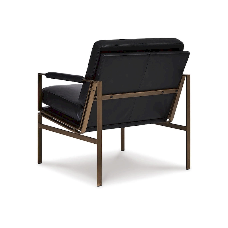 Signature Design by Ashley Puckman Mid Century Modern Leather Accent Chair - 29  W x 31.5  D x 34.25  H