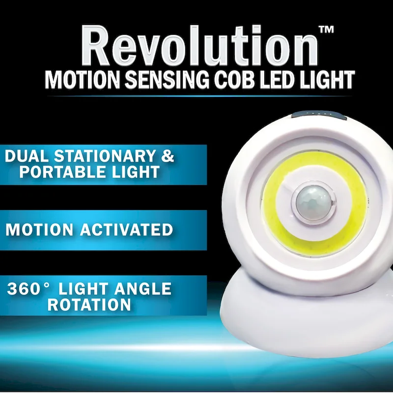 Revolution Motion Sensing COB LED Spotlight 3 Pack - White