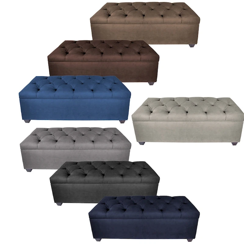 MJL Furniture-Sole Secret Obsession Diamond-tufted Shoe Storage Bench