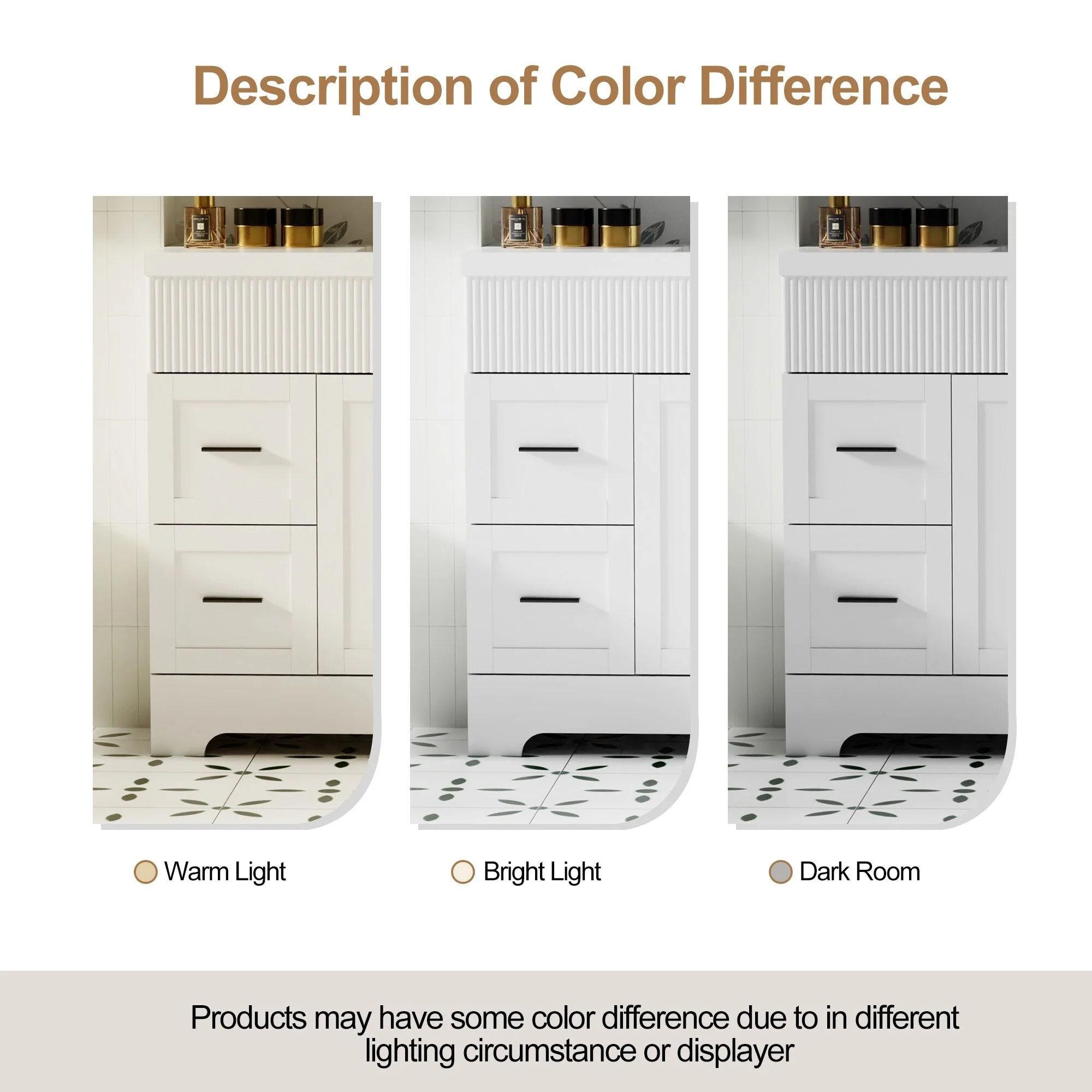 Wavy Line 30/36/48 Bathroom Vanity Set with Sink & Faucet