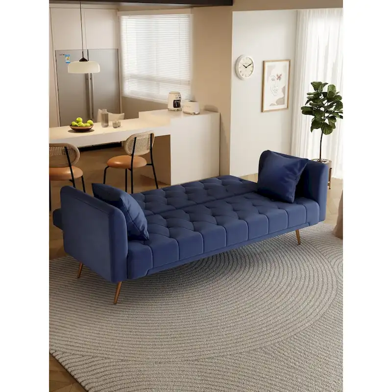 71 Convertible Double Folding Living Room Sofa Bed