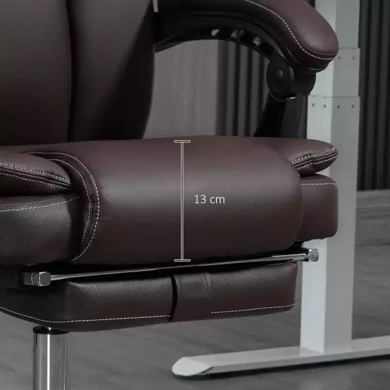 Vinsetto Massage Office Chair with Heat, Adjustable Height and Footrest, PU Leather Comfy Computer Desk Chair