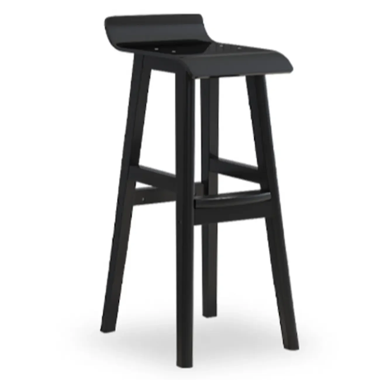 Acrylic Saddle Counter Height Wooden Bar Stools
