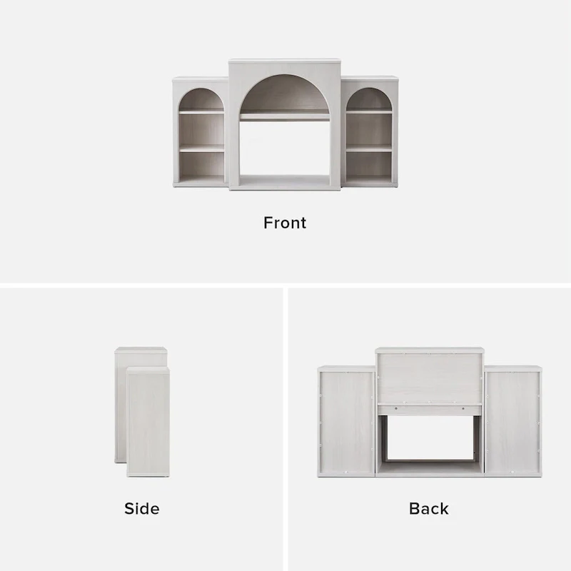 Mopio Blake Electric Fireplace Mantel TV Stand