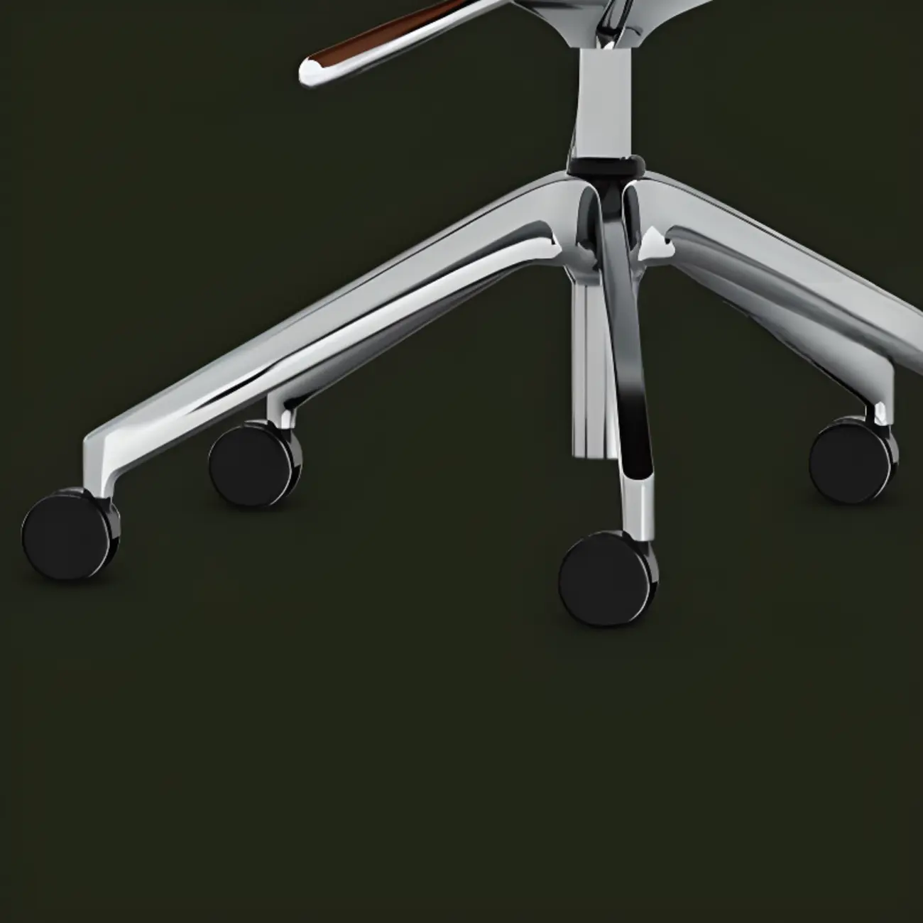 Modern Leather Adjustable Swivel Armrests Office Chair