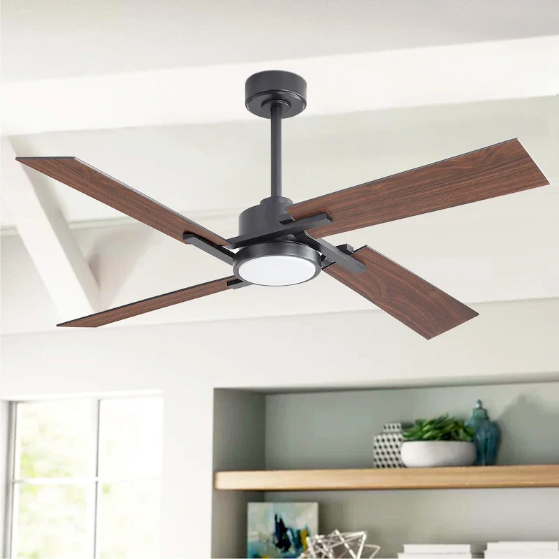 GetLedel 56  4-Blade DC Motor Dimmable LED Ceiling Fan with Remote Control and Light Kit