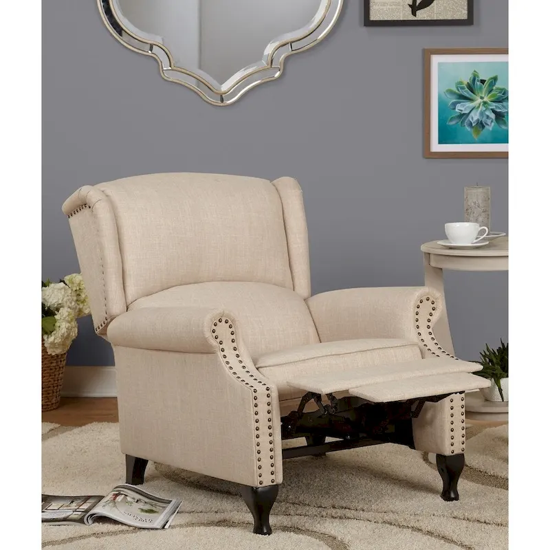 Simple Living Upholstered Wing Recliner