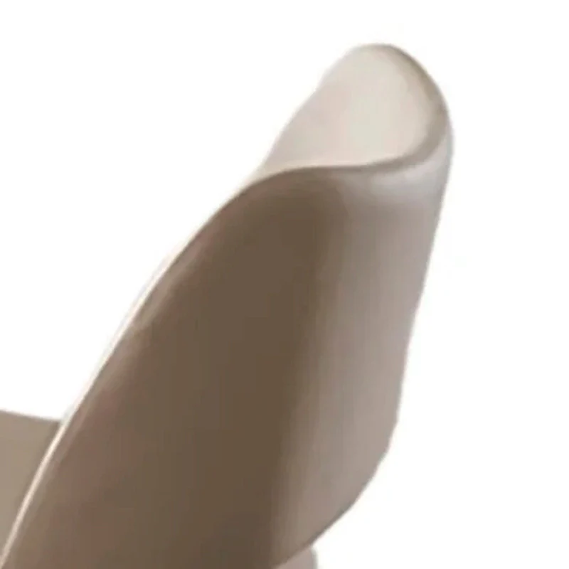 22-Inch Dining Chairs (Set of 2) — Beige Faux Leather, Armless with Open Back