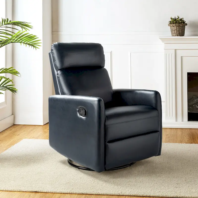 Lyle Manual Swivel Recliner with Metal Base