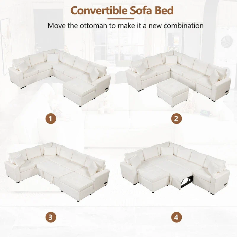 Sectional Sofa Pull-out Sofa Bed Sleeper