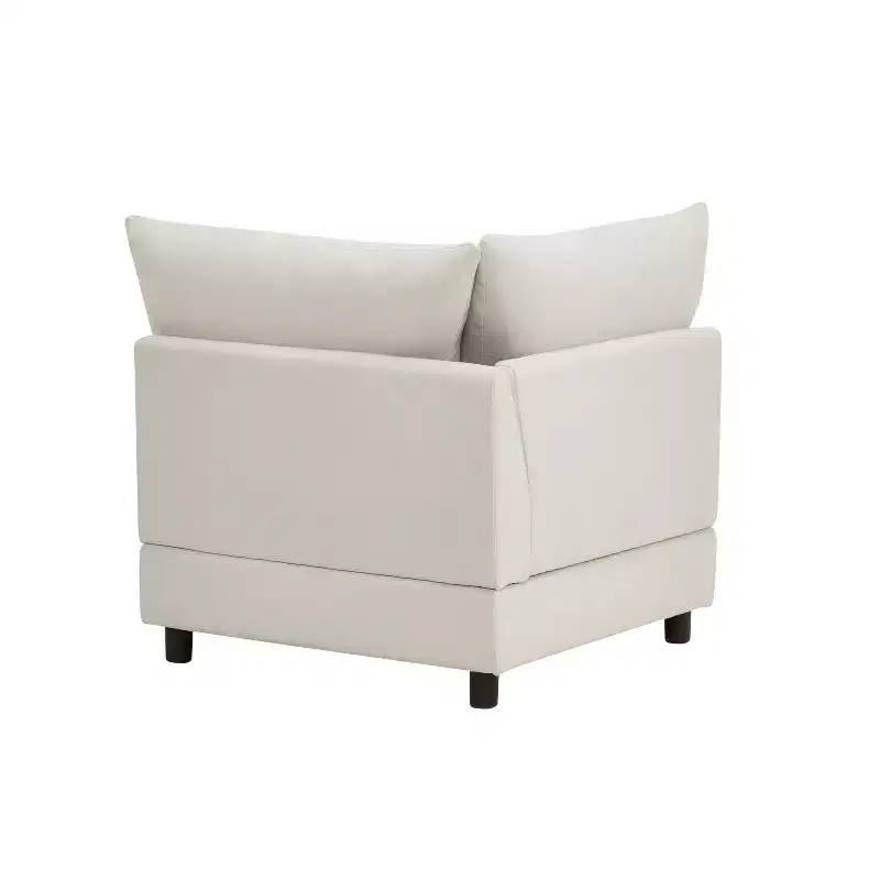 Christopher Knight Home Acker 5 Pieces Modern Upholstered Modular Sectional Sofa Set, White