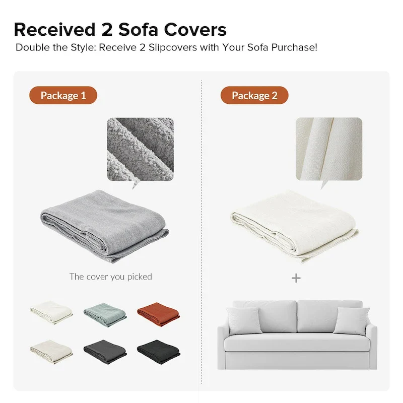 Volkhard 80.5 Modern Slipcovered Sofa With Removable Back Cushion By HULALA HOME