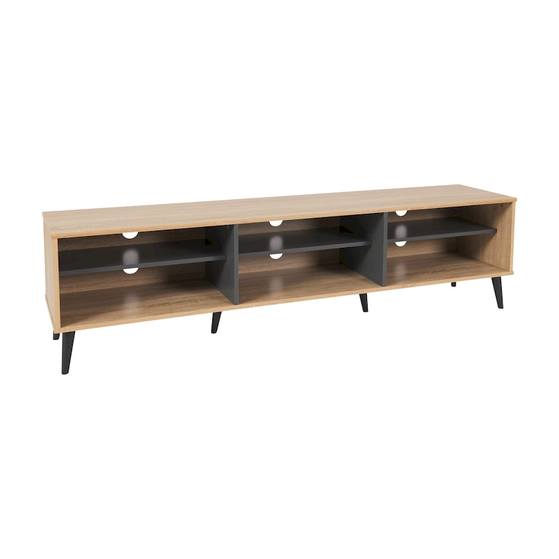 Cole TV Bench with Open Shelves, TVs up to 85 - N/A