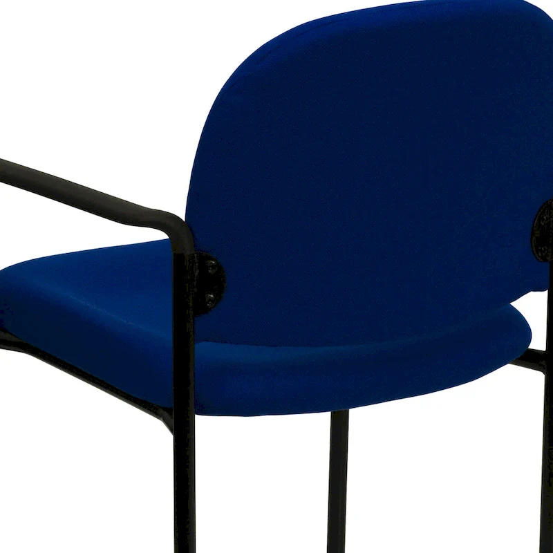 Stackable Steel Reception Chair with Arms - Padded Seat (Single)