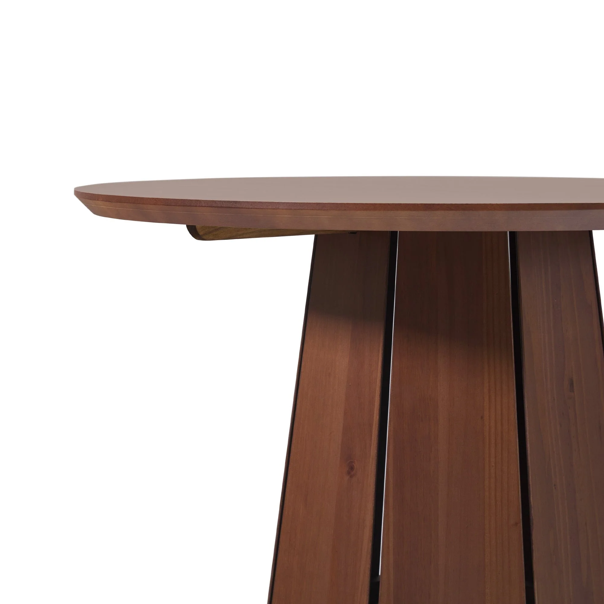 Koa 48 Round Solid Wood Pedestal Dining Table