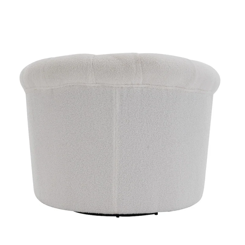 Velvet Swivel Chair with Ottoman