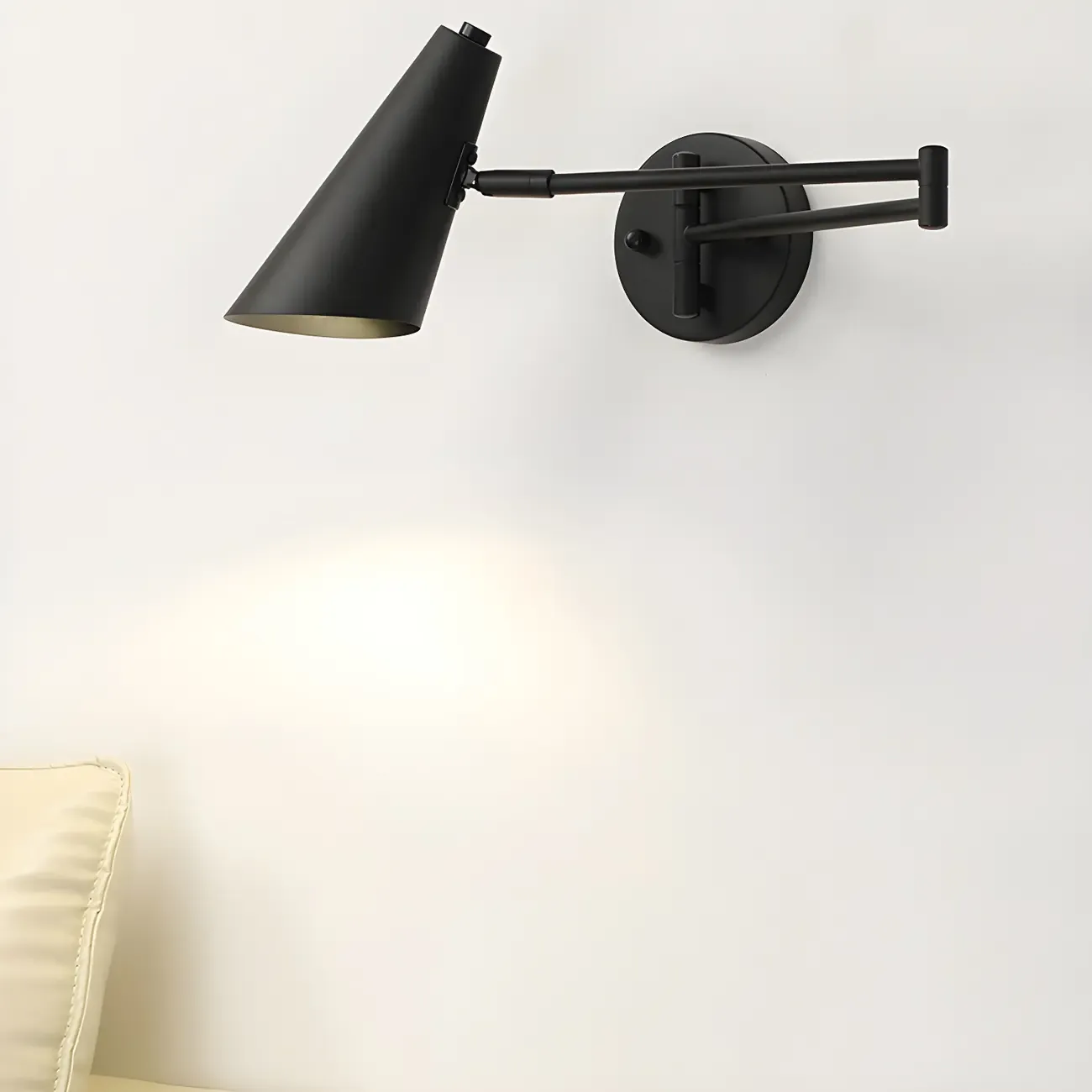 Modern Gold Simple Swing Arm Wall Light