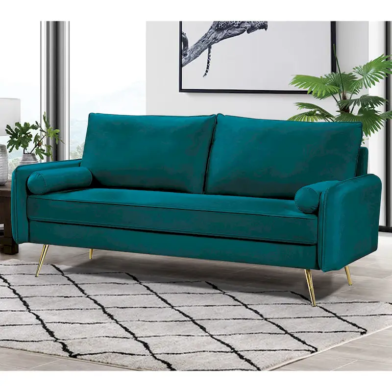 Villeda 70W Polyester Square Arms Sofa