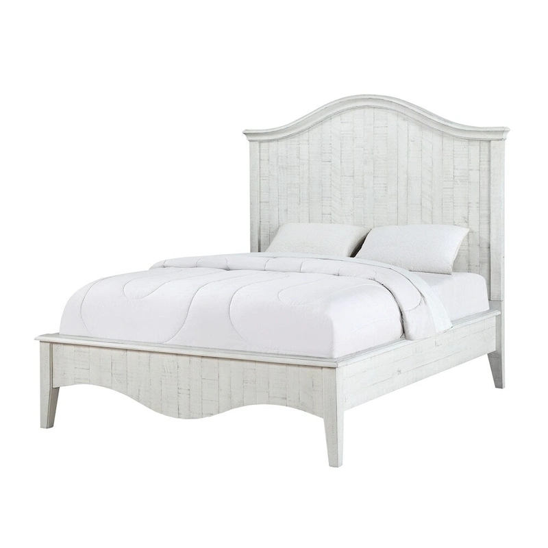 Ella Solid Wood California-King Bed in White Wash
