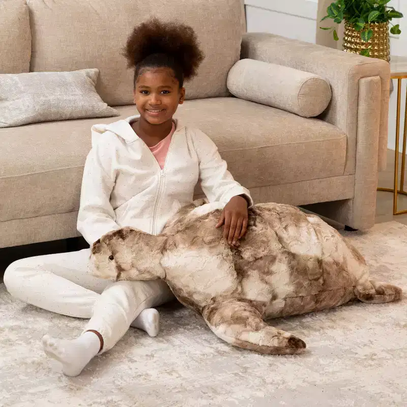 Faux Fur Turtle Kids Bean Bag Seat – Large, Seats up to 2 (Multiple Colors)