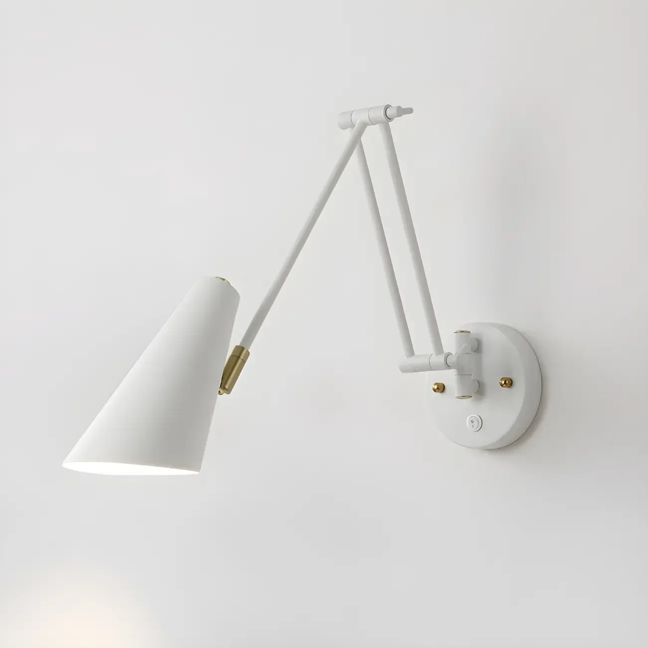 Elegant Streamlined Metal Swing Arm Wall Light