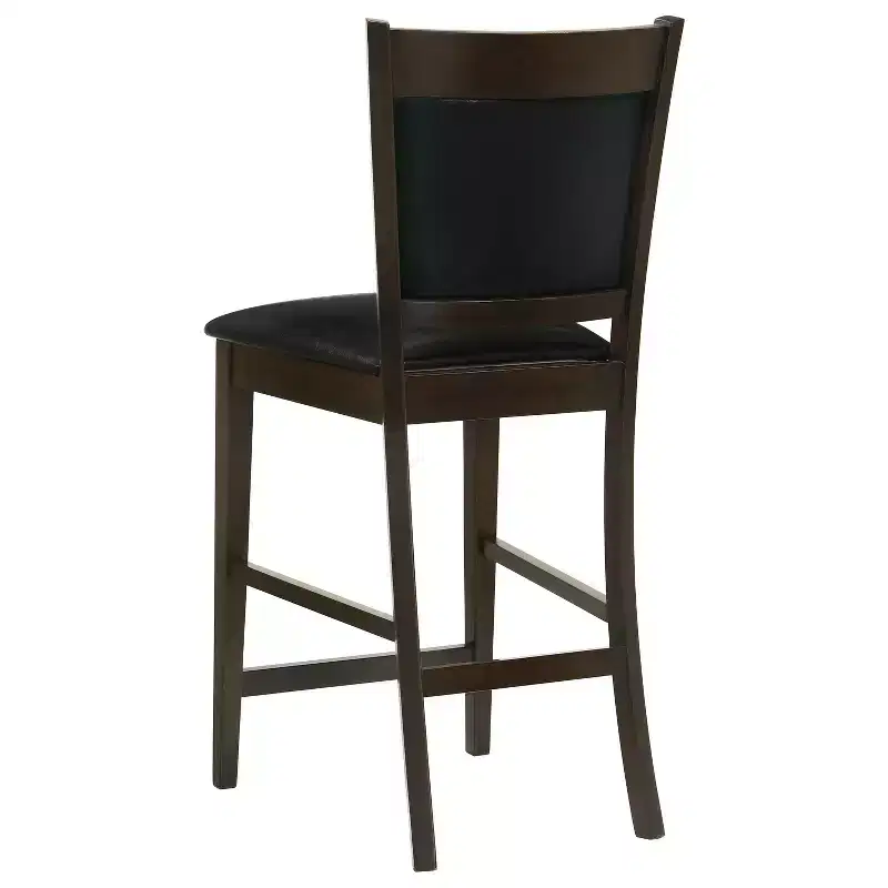 Simple Relax Set of 2 Counter Height Chairs in Black and Espresso