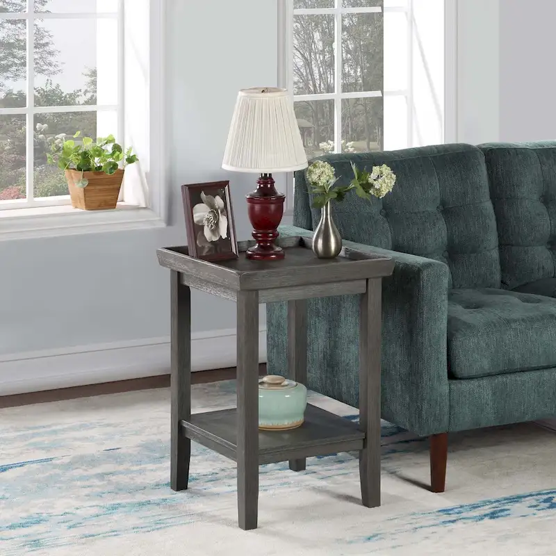 Convenience Concepts Ledgewood End Table with Shelf