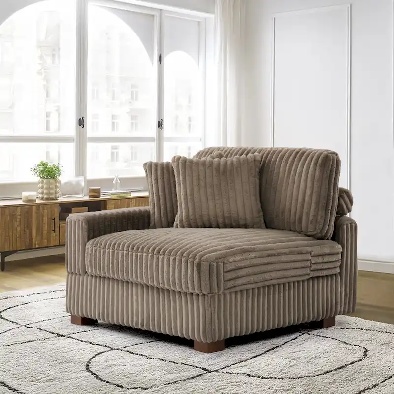 Upholstered Chenille Velvet L Shaped Couch Modular Sofa With Chaise Lounge