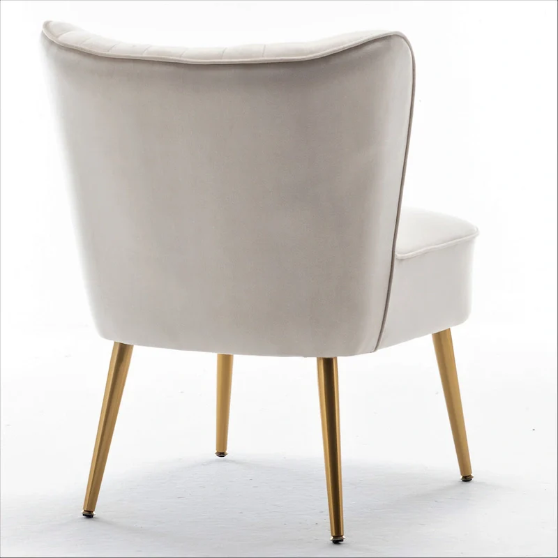 Sauter 23.2 Wide Mid-Century Modern Microfiber Accent Chair with Metal Leg