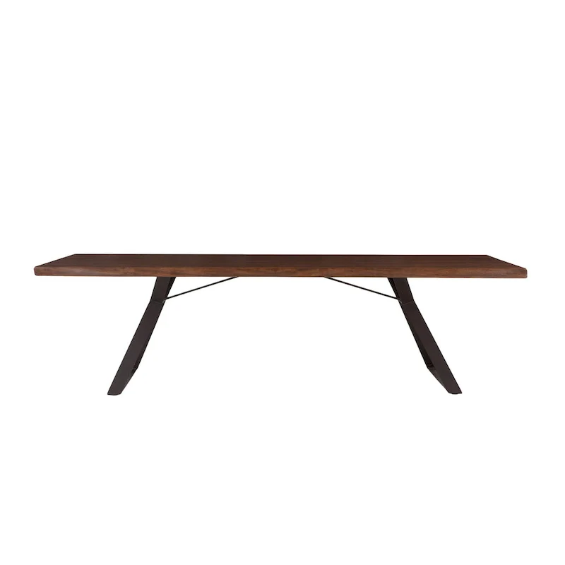 Nottingham 106-Inch Acacia Wood Dining Table in Walnut Finish