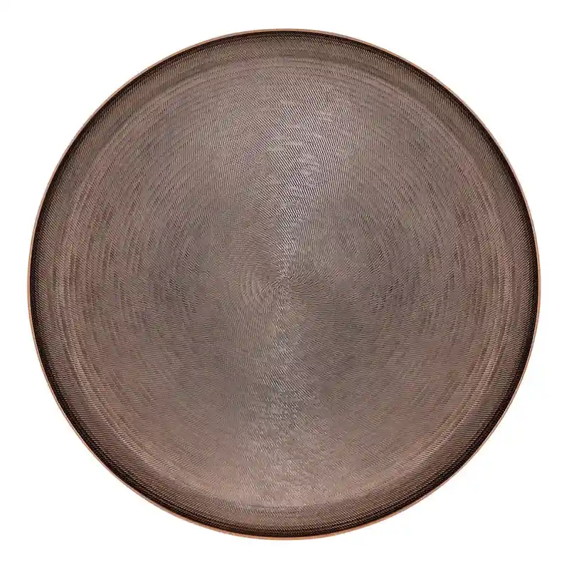 Kate and Laurel Stovring Round Metal Tray - 16  Diameter