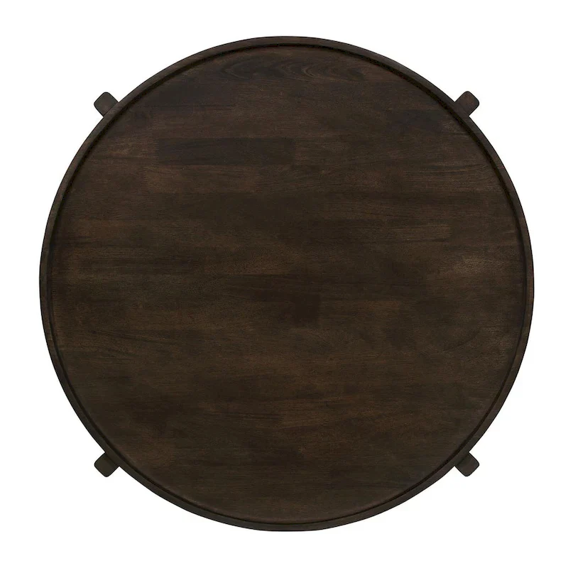 Mavis Dark Brown Round Coffee Table