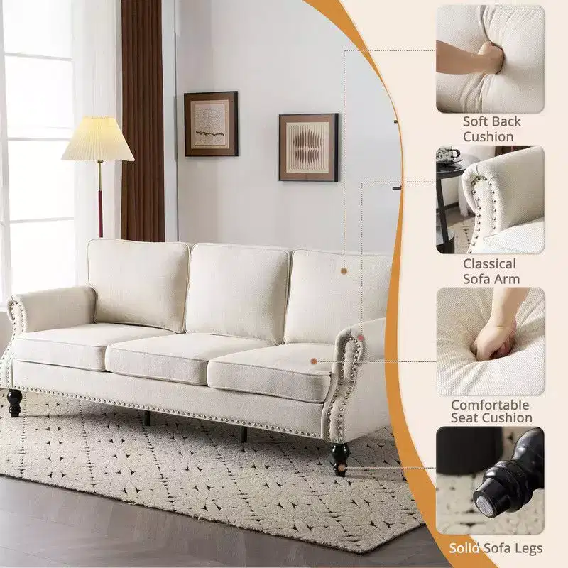 Karl Home |82.68 inch Wide 3-Seat Sofa