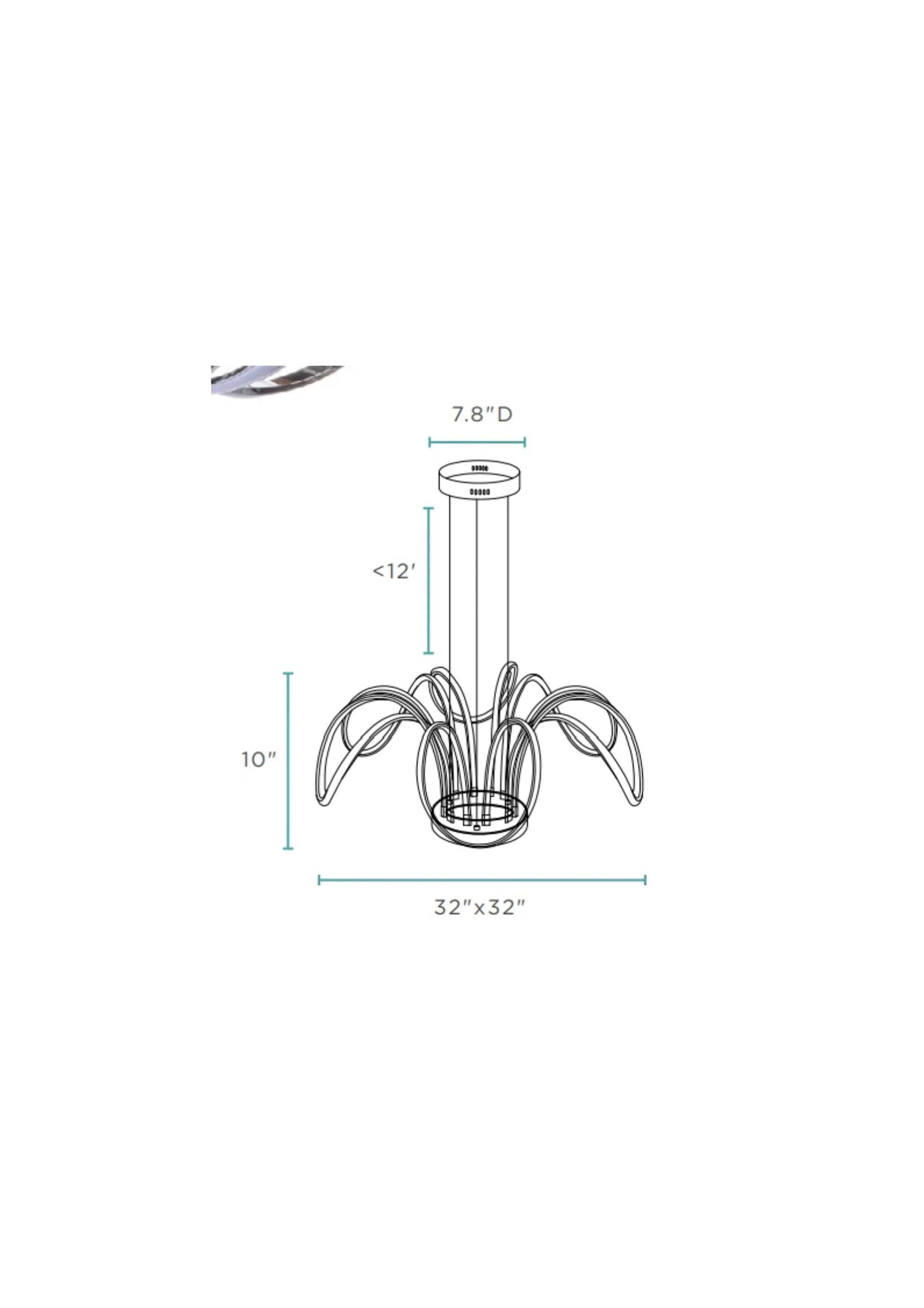 Flower Petal LED Chandelier