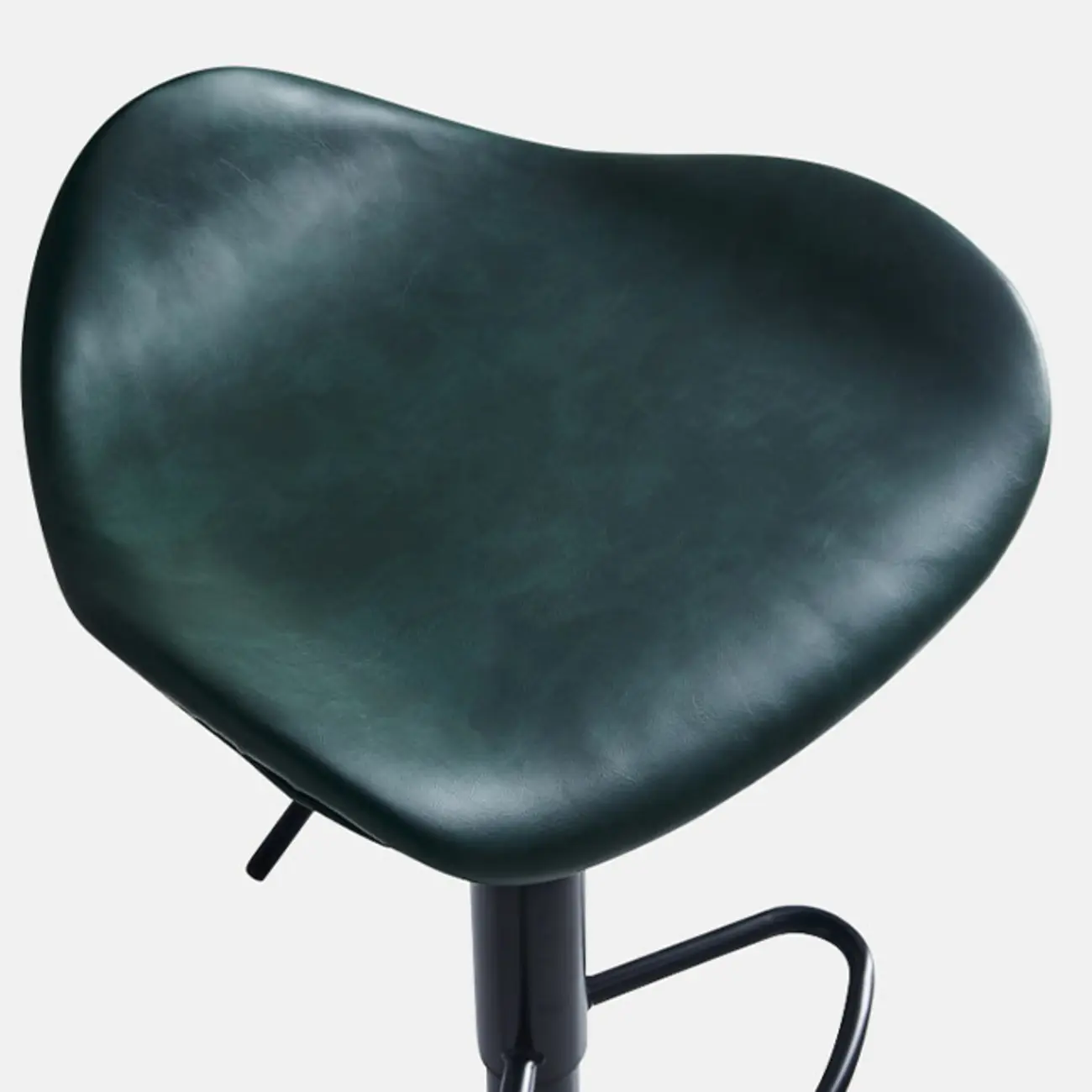 Saddle Black Pedestal Swivel Adjustable Bar Stool