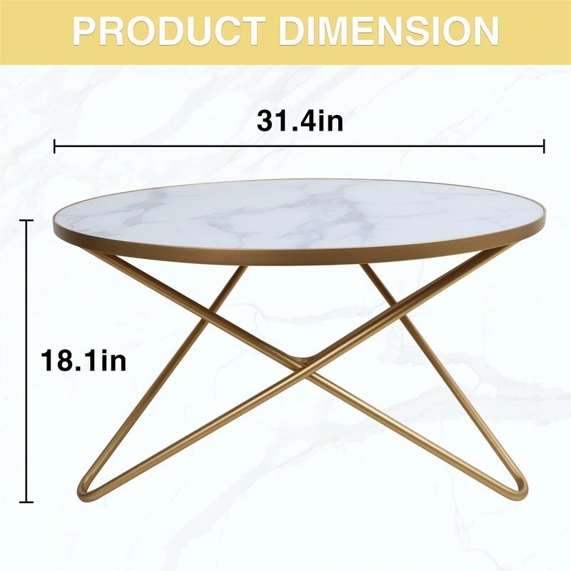 Round Coffee Table - 31.5 D x 31.5 W x 18 H