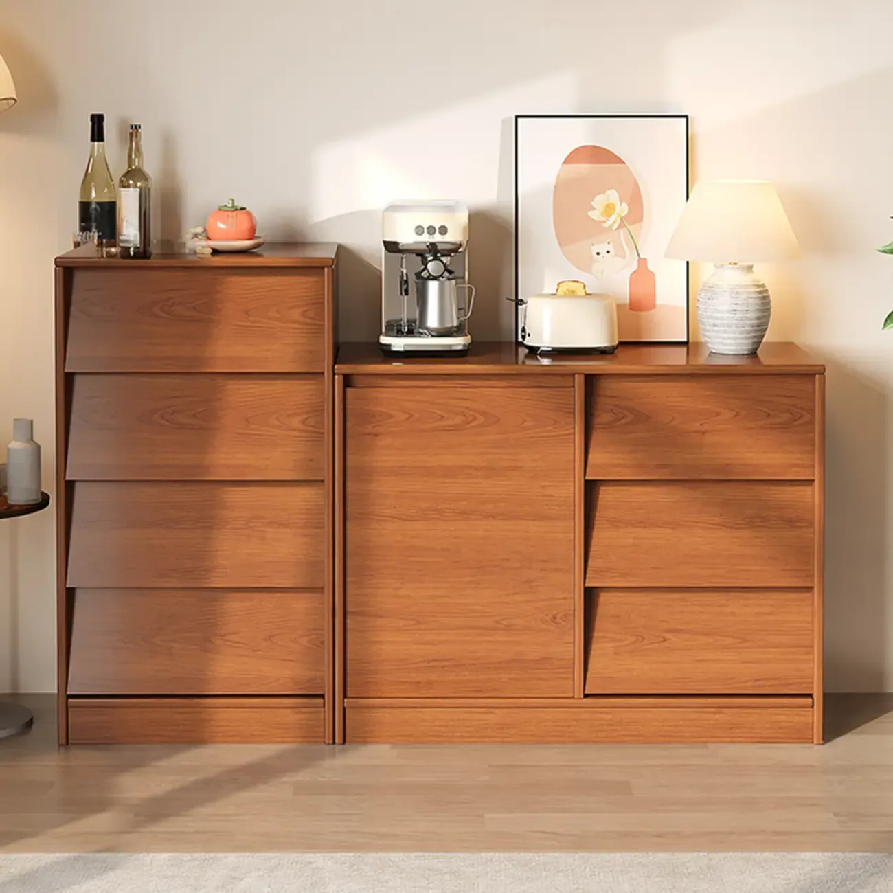 Modern Wooden Credenza Sideboard Cabinet with Storage