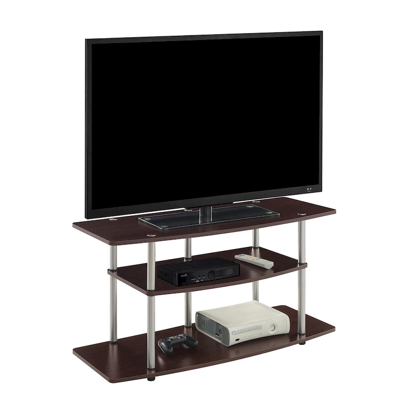 Convenience Concepts Designs2Go No Tools 3 Tier Wide TV Stand