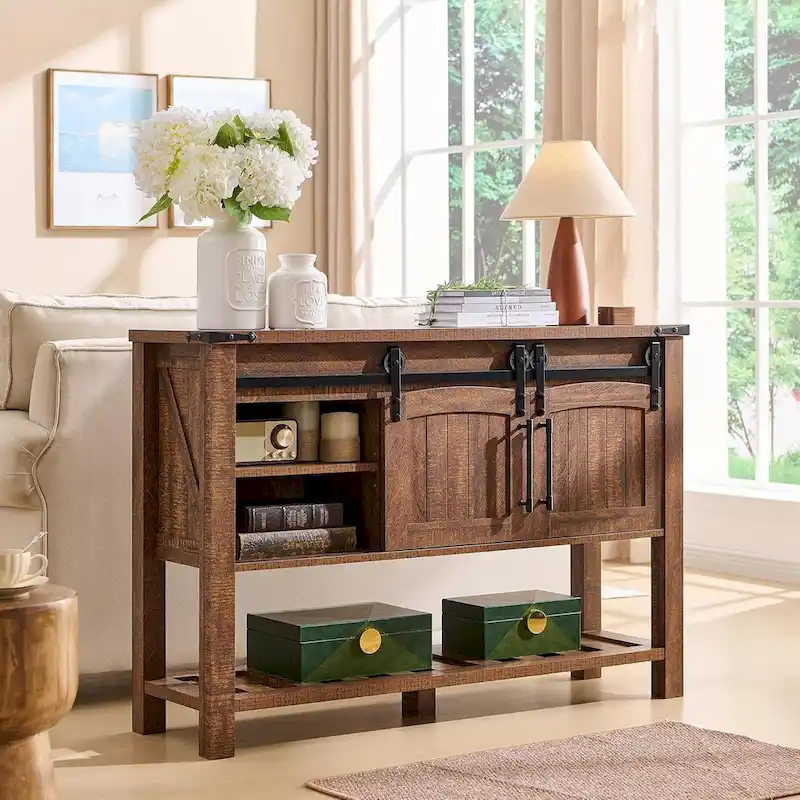Farmhouse Entryway Table, Rustic Console Table, Wood Sofa Table