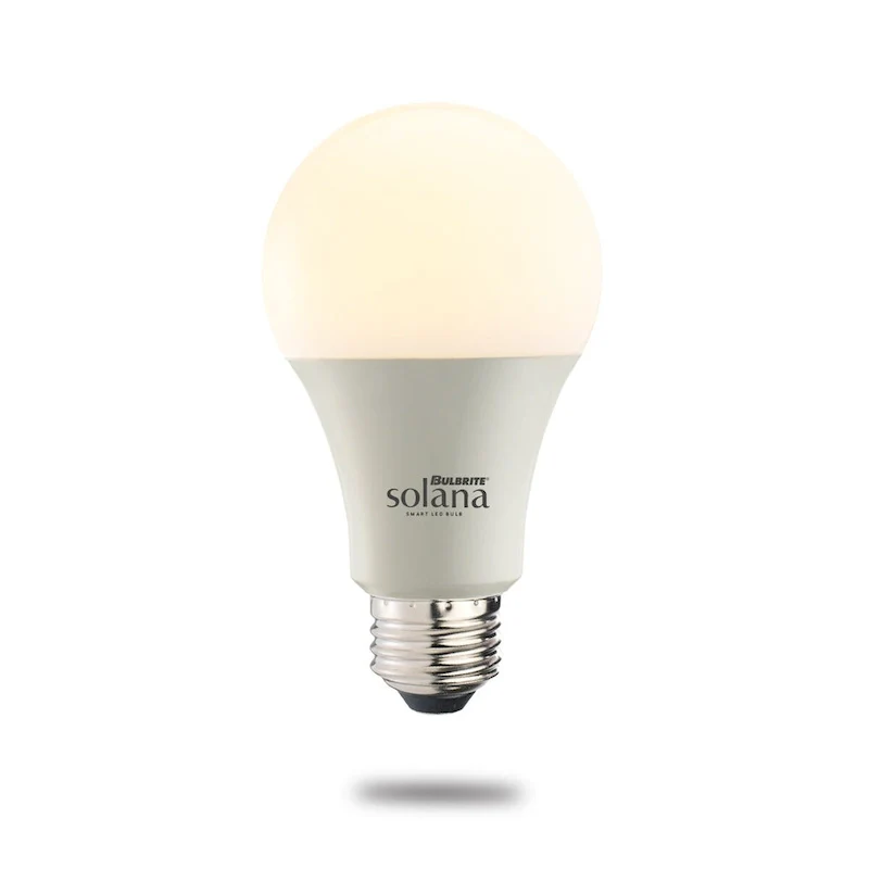 Bulbrite Solana 60 Watt Equivalent A19 Smart WiFi Connected LED Light Bulb, Frost