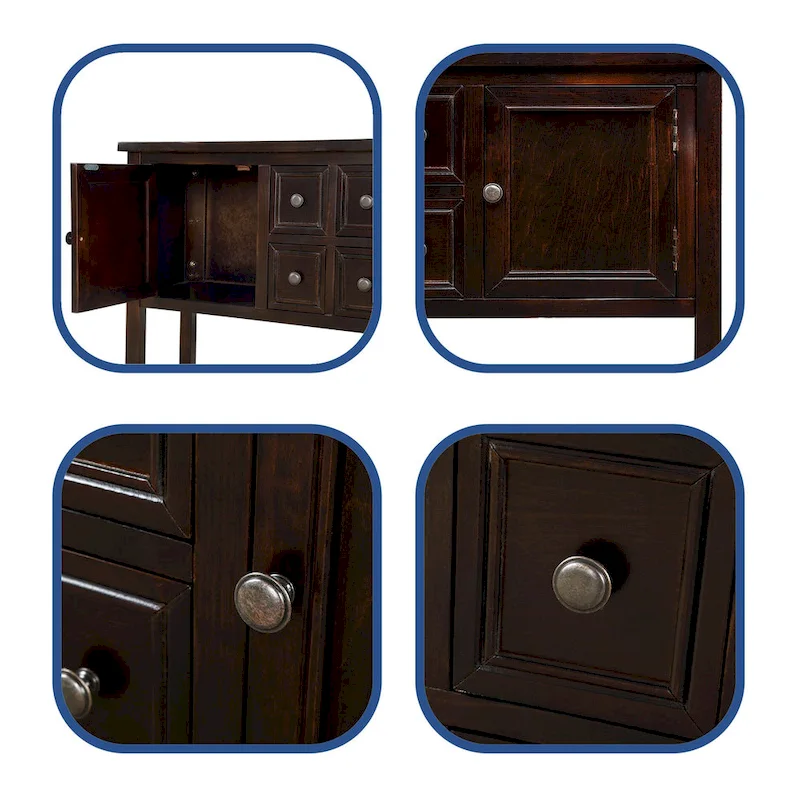 Buffet Sideboard Console Table with Bottom Shelf