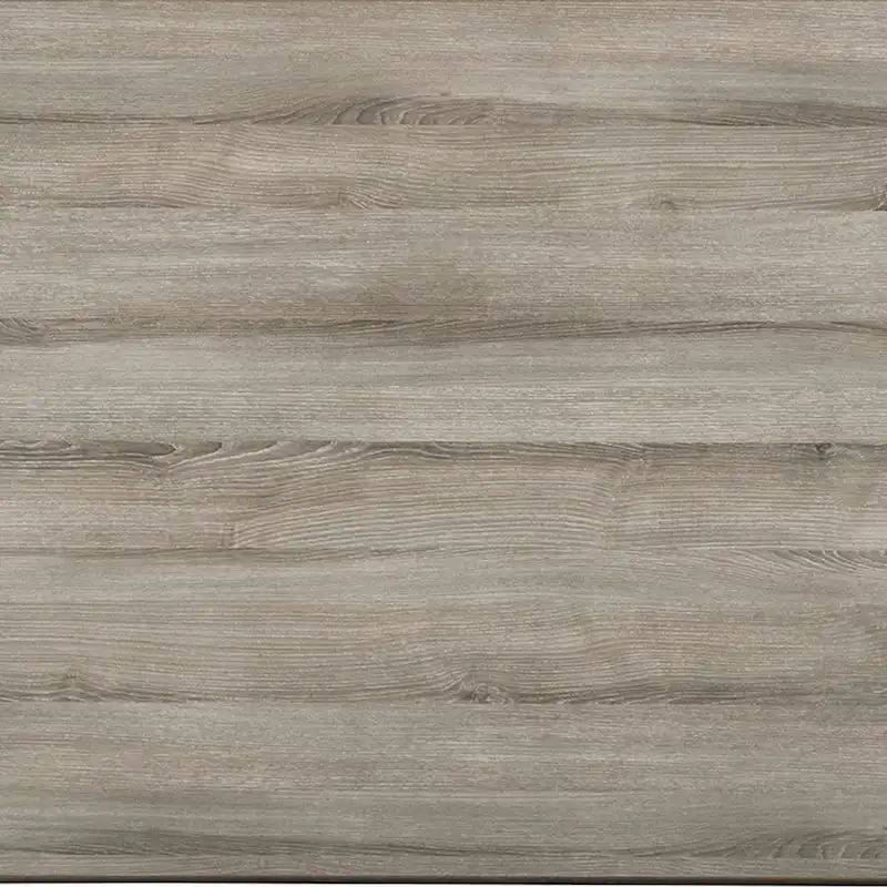 7pc Dining Table Set with 6 Padded Chairs, Solid Edge Band, Gray