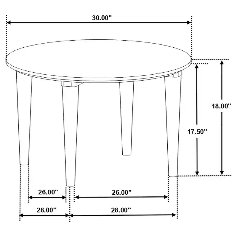 Coaster,Aldis Round Marble Top Coffee Table White and