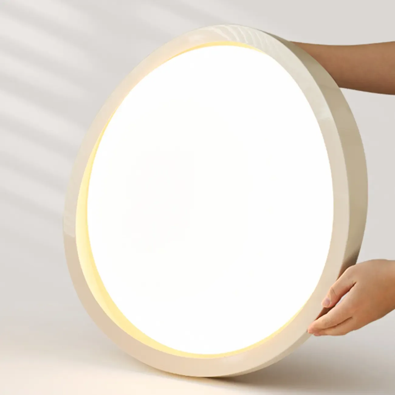 Modern White Round Dimmable Flush Mount LED Ceiling Light