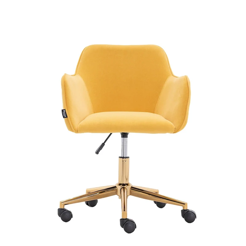 Home Office Chair With Gold Metal Legs