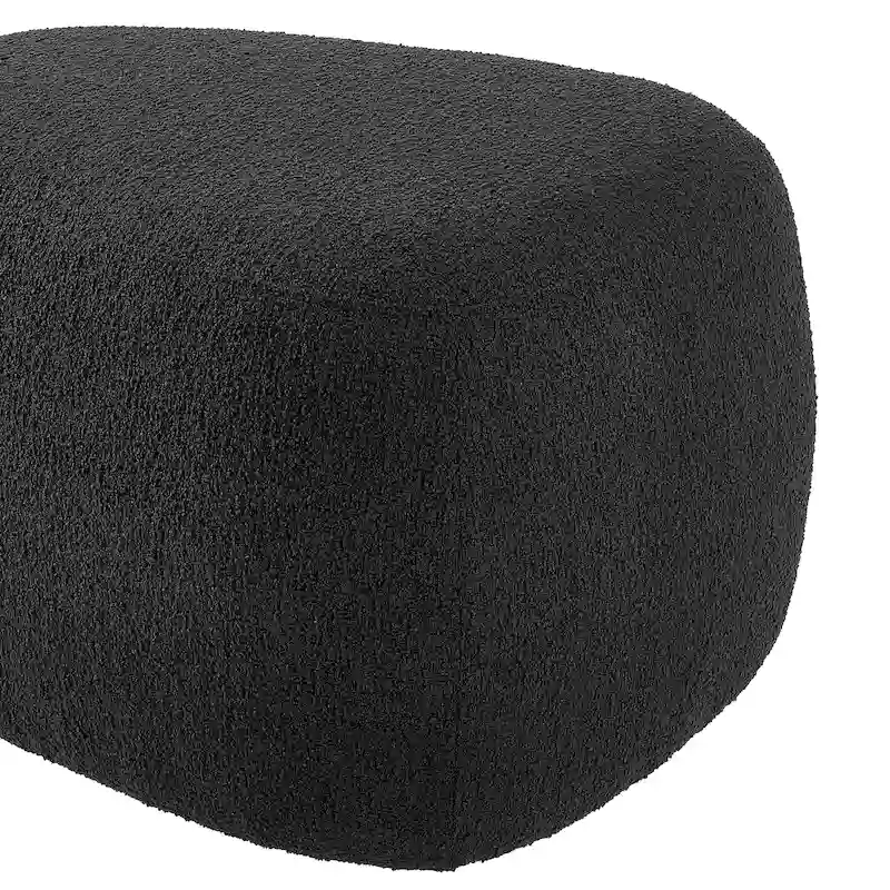 Boucle Ottoman – Charcoal / Beige, Small & Large